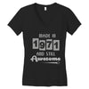 made in 1971 and still awesome Women's V-Neck T-Shirt
