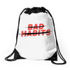 Bad Habits Drawstring Bags