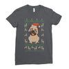 ugly sweater dog Ladies Fitted T-Shirt