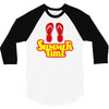 summer time flip flops 3/4 Sleeve Shirt