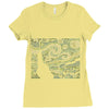 ascii night Ladies Fitted T-Shirt