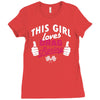 this girl loves drag racing Ladies Fitted T-Shirt