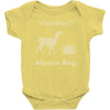 vacation, alpaca bag Baby Onesie