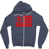 b red Zipper Hoodie