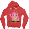 mrs yetti and her poops Zipper Hoodie