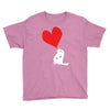 bird love heart animal graph note music party pop art gift Youth Tee