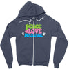peace, love, massage Zipper Hoodie