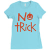 no trick pumpkin halloween Ladies Fitted T-Shirt