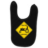 tractor crossing farmer's road warning sign Baby Bibs