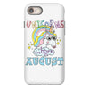 unicorns are born in august cute unicorn iPhone 8