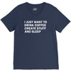 i just want to drink coffee, create stuff and sleep V-Neck Tee