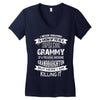 Super Cool Grammy Of A Freaking Awesome Granddaughter Women's V-Neck T-Shirt