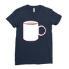 glass and coffee Ladies Fitted T-Shirt