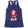 father christmas ringing xmas bells santa Racerback Tank