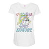 unicorns are born in august cute unicorn Maternity Scoop Neck T-shirt