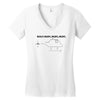 roflcopter funny t shirt geek nerd college gamer Women's V-Neck T-Shirt