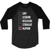 Lgbt Checklist 3/4 Sleeve Shirt
