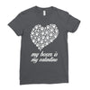my boxer is my valentine Ladies Fitted T-Shirt