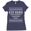 die hard ugly sweater Ladies Fitted T-Shirt