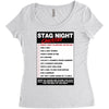 funny stag night checklist, ideal gift, christmas present Women's Triblend Scoop T-shirt