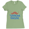 stache tastic Ladies Fitted T-Shirt