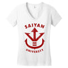 saiyan universty Women's V-Neck T-Shirt