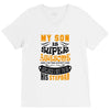 My Son Is Super Awesome His Stepdad V-Neck Tee