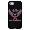my hero is now my angel breast cancer awareness iPhone 8 Case