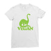 vegan dinosaur best trending Ladies Fitted T-Shirt