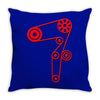 strap of the distribution of the engine Throw Pillow