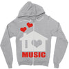 new i love house Zipper Hoodie
