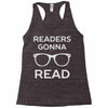 reading pun humor Racerback Tank