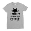 coffee drinkers Ladies Fitted T-Shirt