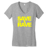 save the rave Women's V-Neck T-Shirt