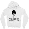 prepared for diaper Zipper Hoodie