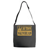 caution skinhead, ideal birthday gift or present Adjustable Strap Totes
