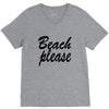 beach please V-Neck Tee