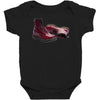 red doc marten skinhead boots, ideal birthday present or gift Baby Bodysuit