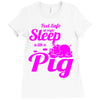 pig lover Ladies Fitted T-Shirt