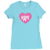 Hope. Breast Cancer Awareness Ladies Fitted T-Shirt