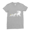 alien evolution   mens funny Ladies Fitted T-Shirt