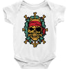pirate bones skull Baby Bodysuit