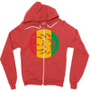 rasta lion head reggae dub step music dance Zipper Hoodie
