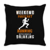 weekend forecast running Throw Pillow
