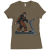 bigfoot treadmill Ladies Fitted T-Shirt