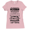 I Am An October Women Ladies Fitted T-Shirt
