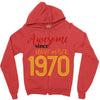 awesome since november 1970 Zipper Hoodie
