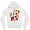triple beagle portrait Zipper Hoodie