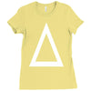 prism a triangle design graphic baseball jersey Ladies Fitted T-Shirt