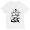 You Cant Scare Me I am Biker Father V-Neck Tee